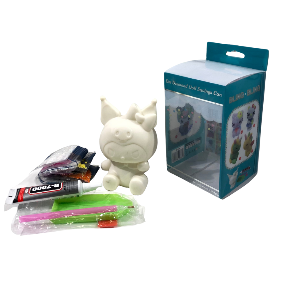 Dot Diamond Doll Savings Can