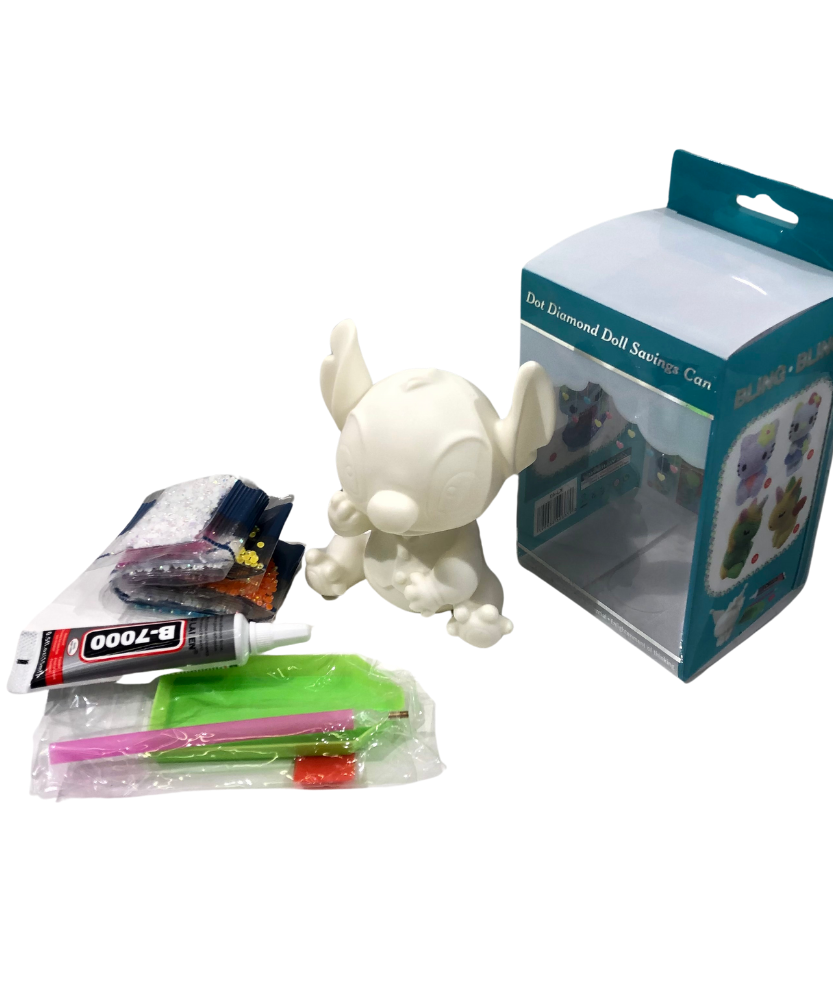 Dot Diamond Doll Savings Can