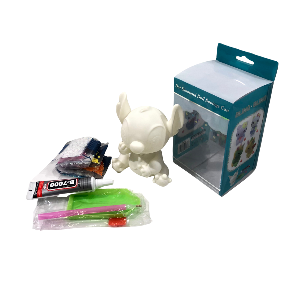 Dot Diamond Doll Savings Can