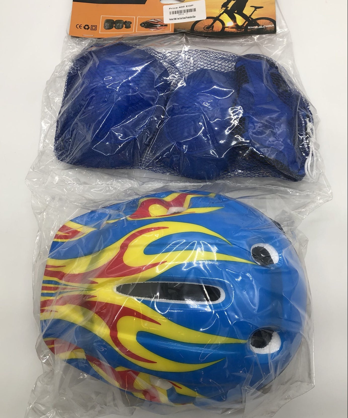 Helmet With Feet And Hand Protection-Blue