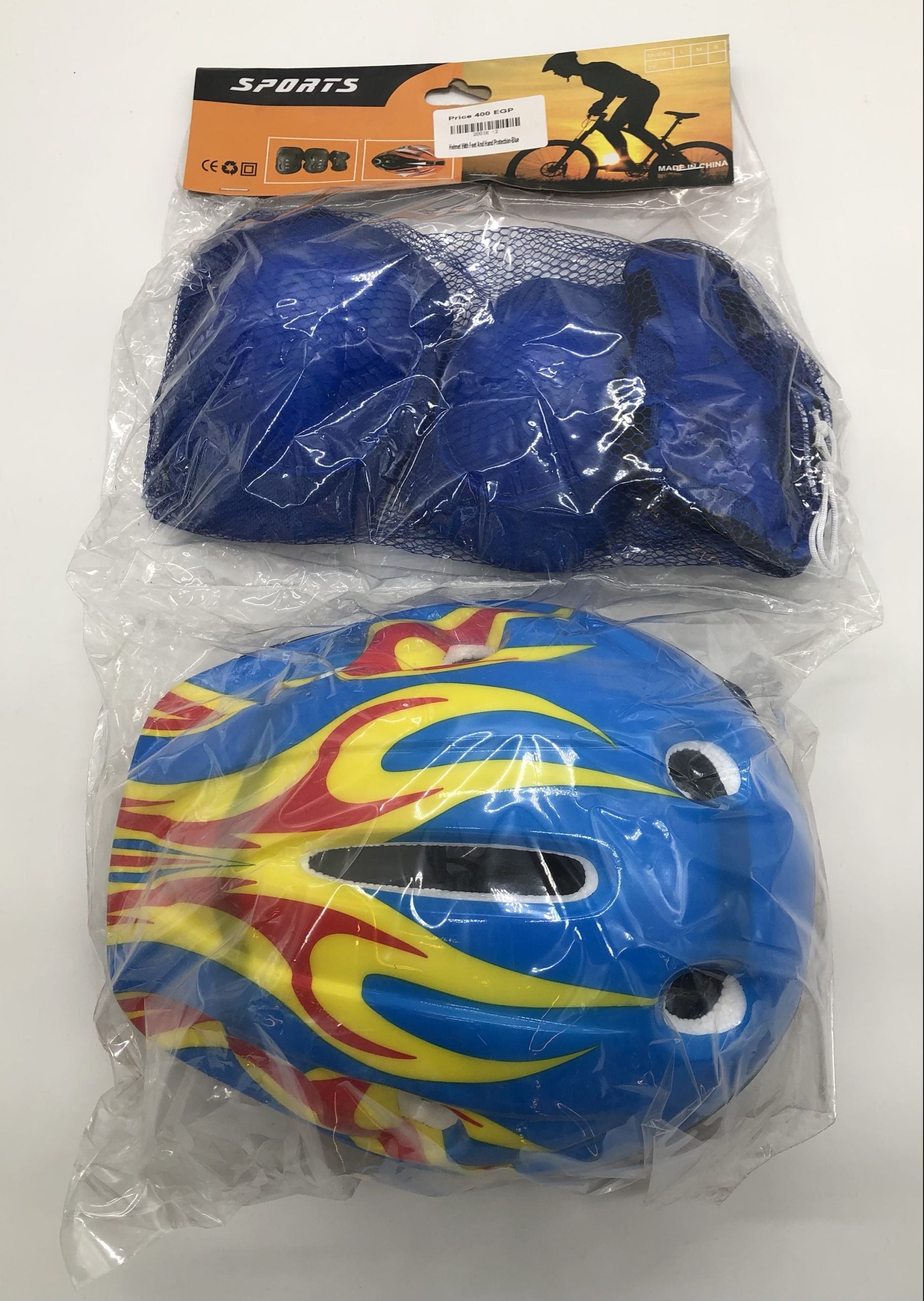 Helmet With Feet And Hand Protection-Blue