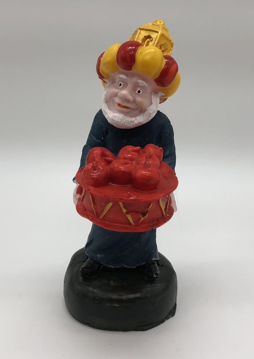 Festive Wise Man Figurine with Drum of Apples