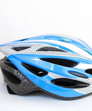 Bike Helmet Blue and Gray