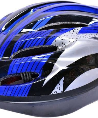 Bike Helmet Blue and Gray