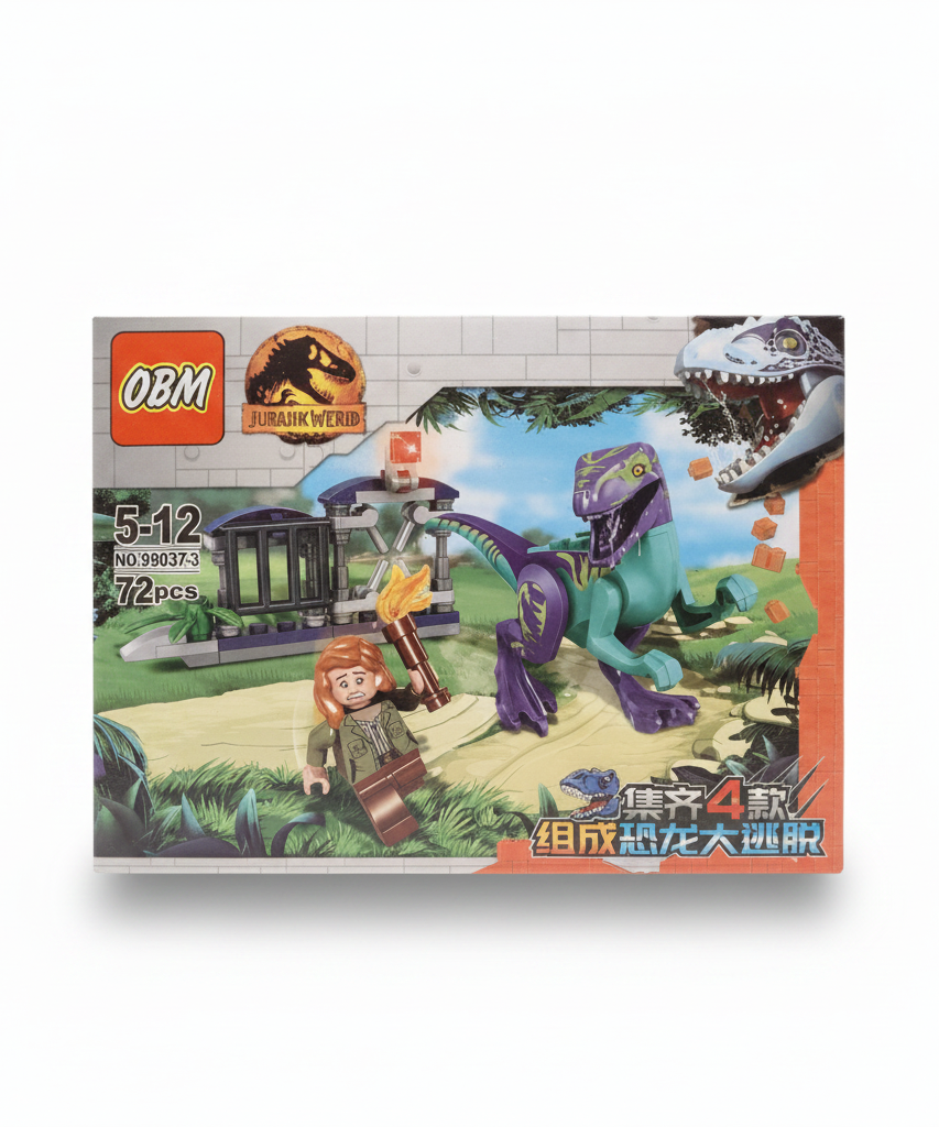 OBM JURASIK WERLD Dinosaur Escape Building Blocks Set No. 99037-3