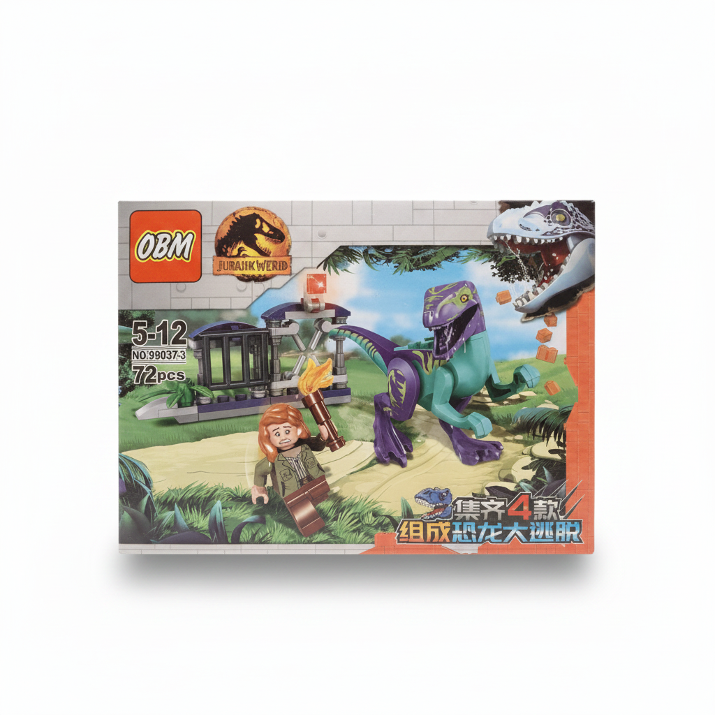 OBM JURASIK WERLD Dinosaur Escape Building Blocks Set No. 99037-3