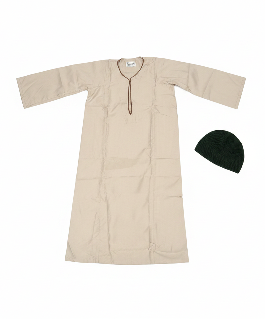 Al-Khalil Kids' Thobe and Kufi Dress-Up Set (Size 6)