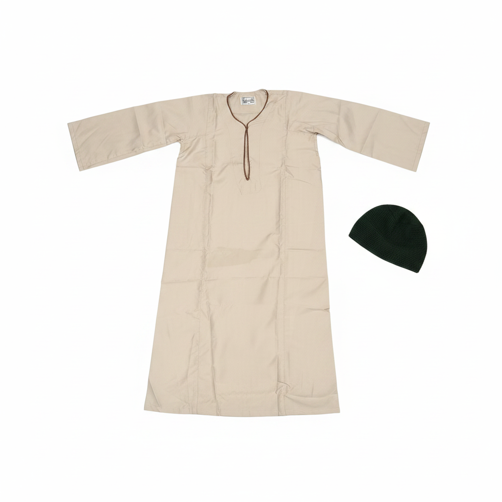 Al-Khalil Kids' Thobe and Kufi Dress-Up Set (Size 6)