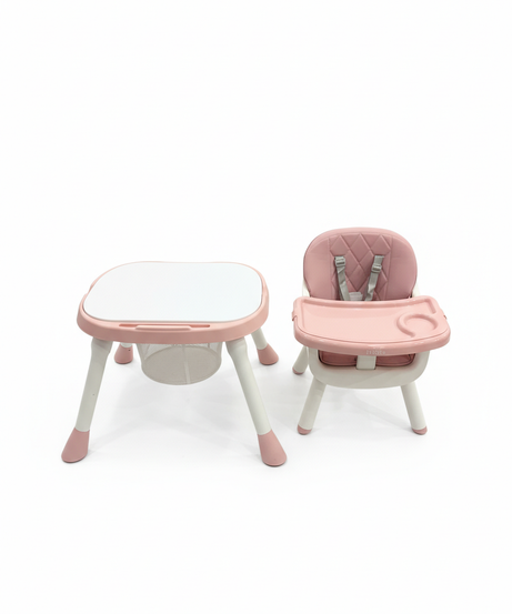 Kidilo 2-in-1 Convertible High Chair & Table Set