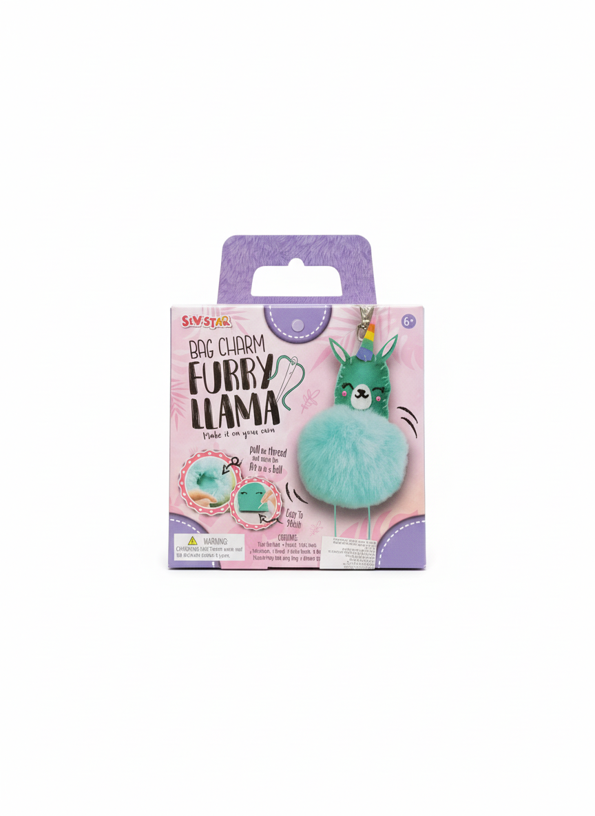 Sew-Star Bag Charm Furry Llama Craft Kit