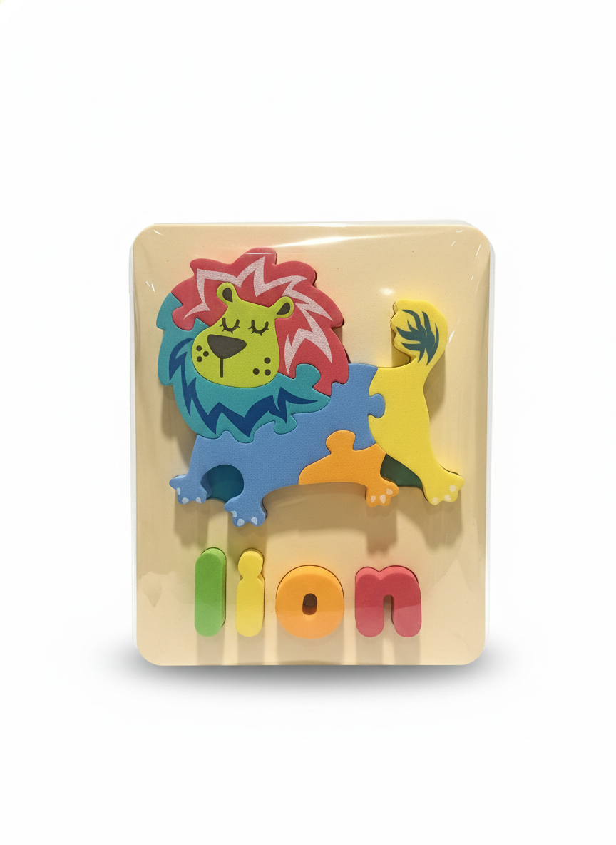 Jumbo Animal Puzzle & Word Recognition Set