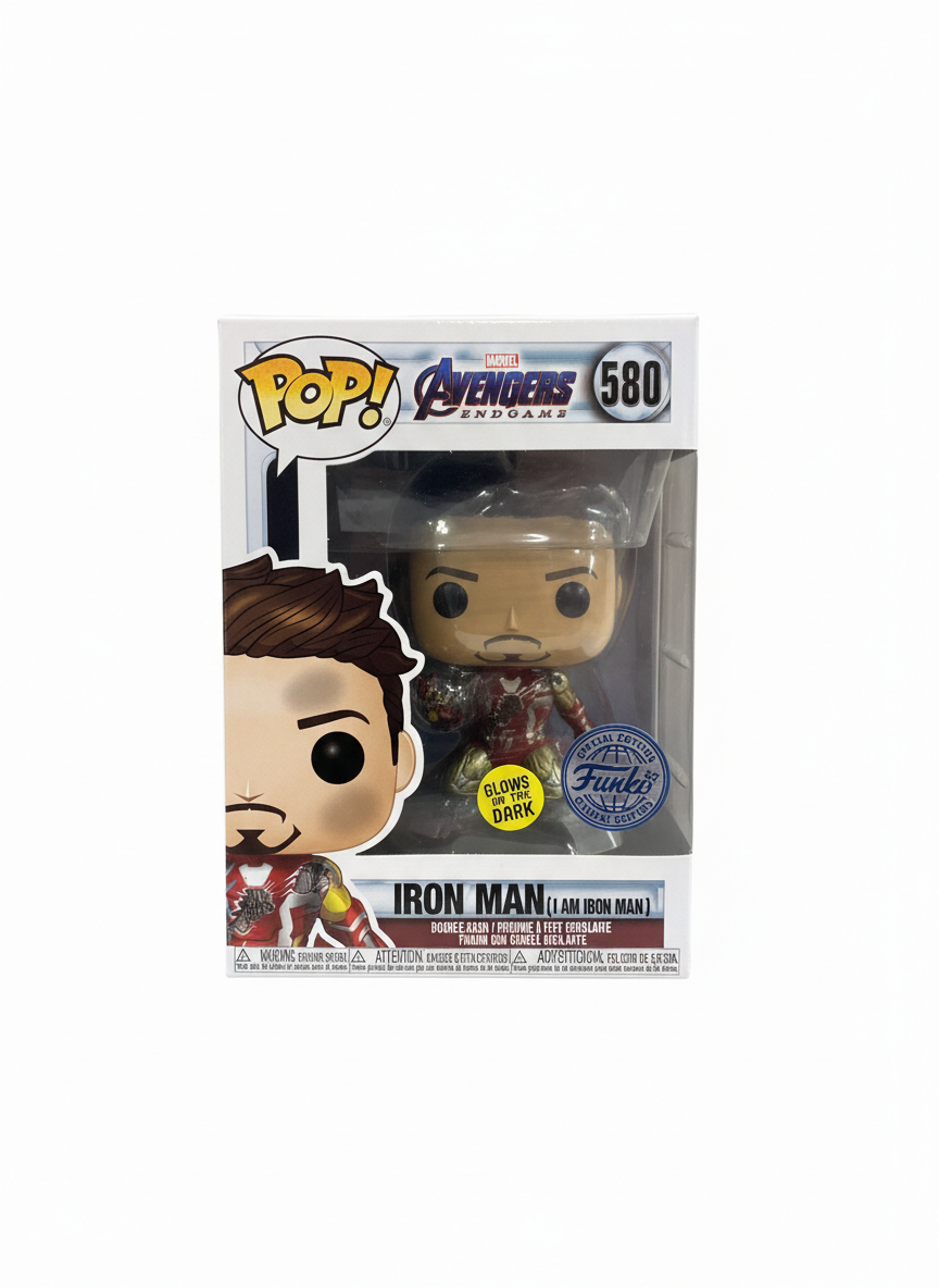 Funko Pop! Marvel Avengers Endgame Iron Man (I Am Iron Man) Glows in the Dark Special Edition #580