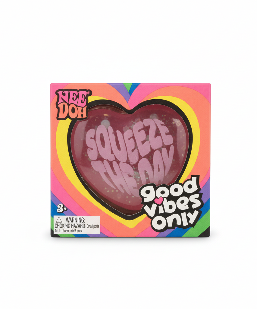 Nee Doh Squeeze The Day Good Vibes Only Heart