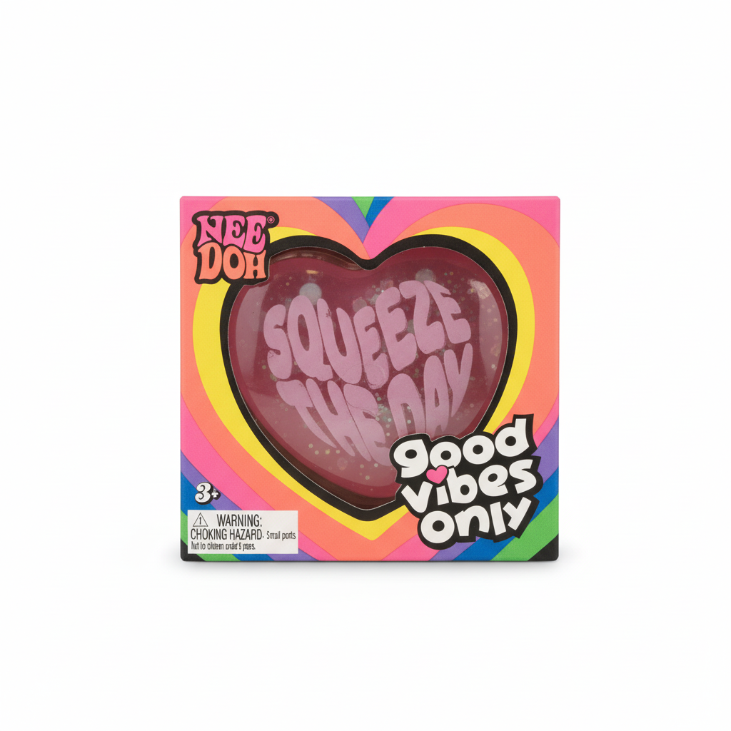 Nee Doh Squeeze The Day Good Vibes Only Heart