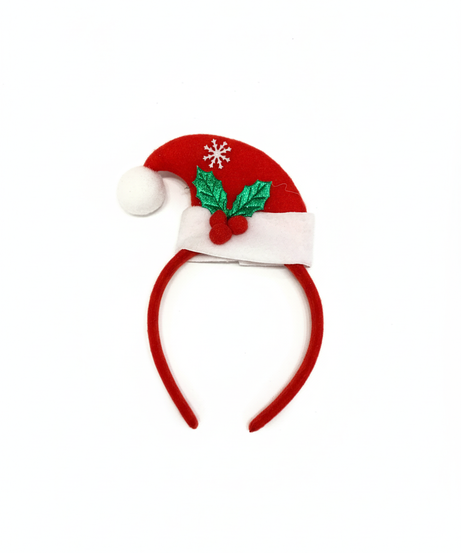 Festive Santa Hat & Holly Christmas Headband