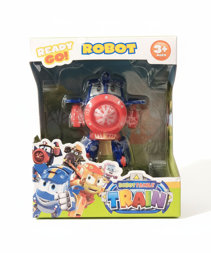 Ready Go! Robot Family Train Collectible Figures Set