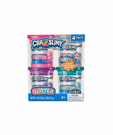 Crazy Slimy Glitter 4 Pack