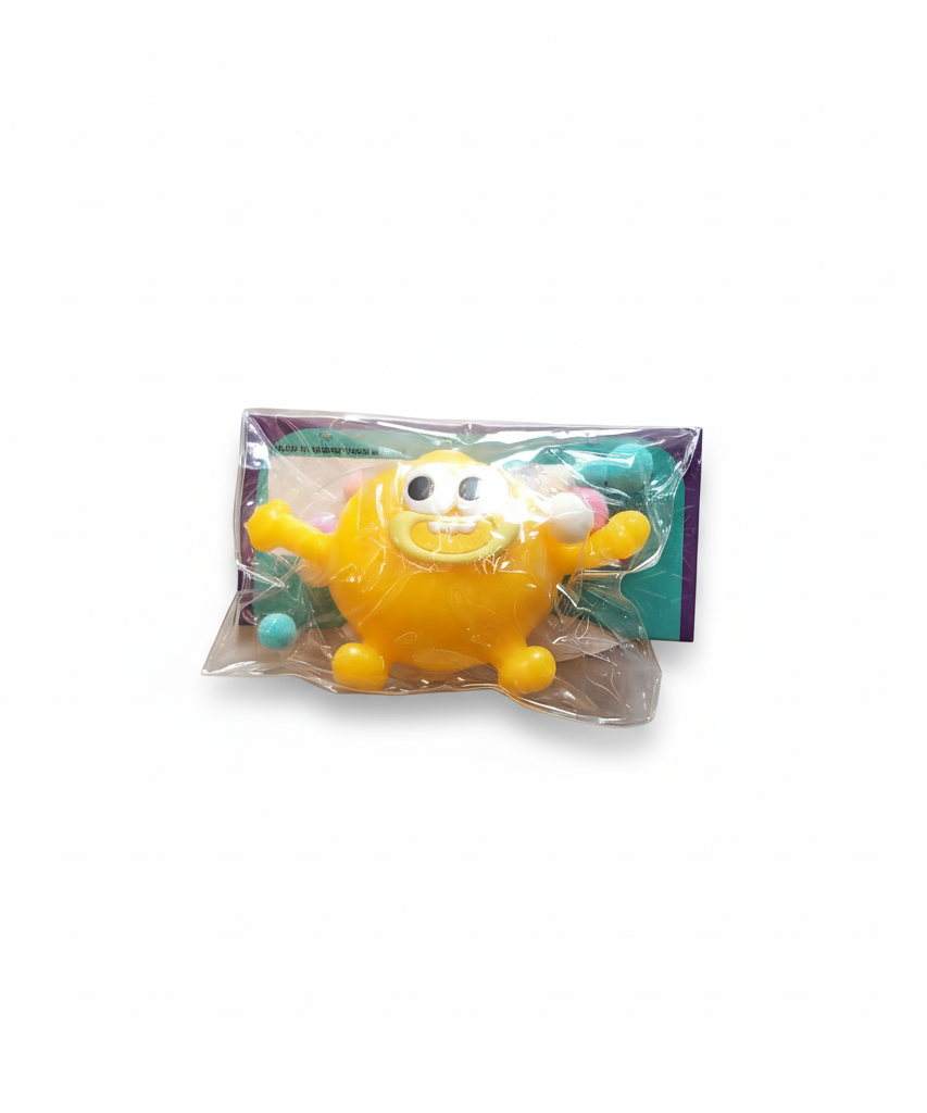 Smiling Yellow Pom-Pom Critter Toy