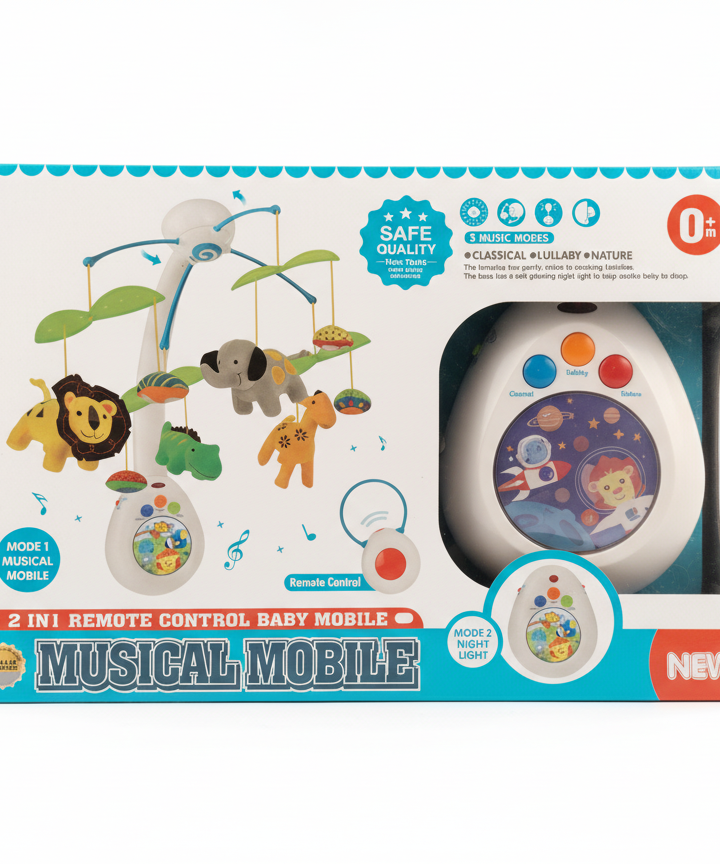 2 In 1 Remote Control Baby Musical Mobile