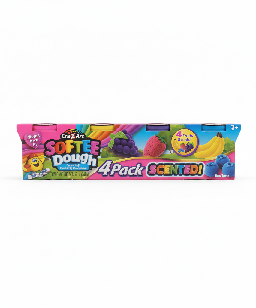 Cra-Z-Art Softee Dough Super Soft Modeling Compound 4 Pack Scented!