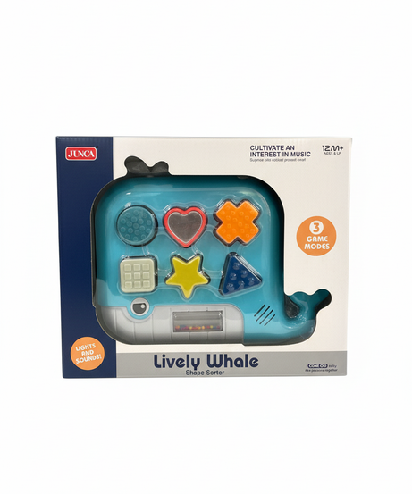 Perform Music Lively Whale Shape Sorter Light Sounds Cultivate An Interest In Music