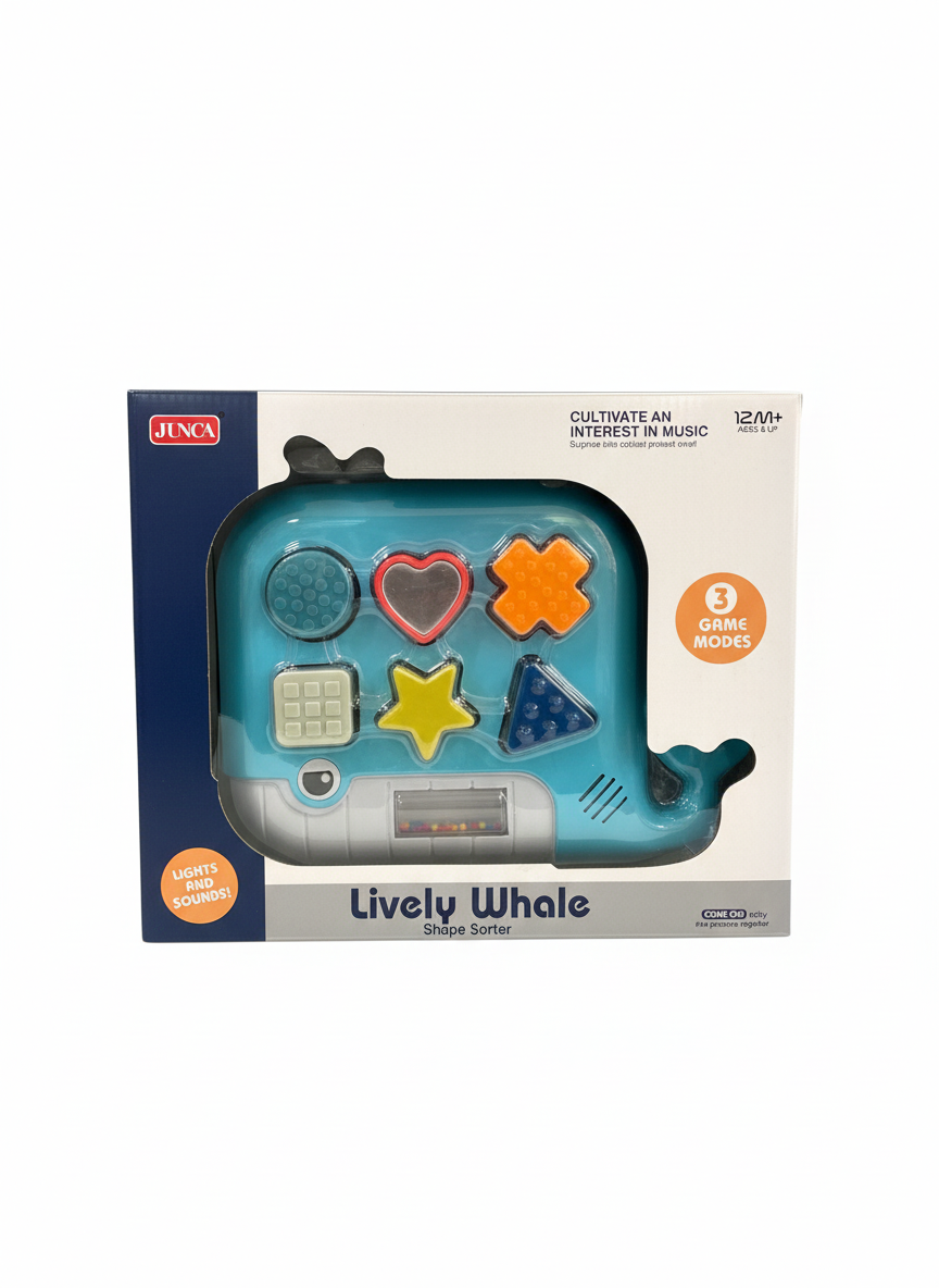 Perform Music Lively Whale Shape Sorter Light Sounds Cultivate An Interest In Music
