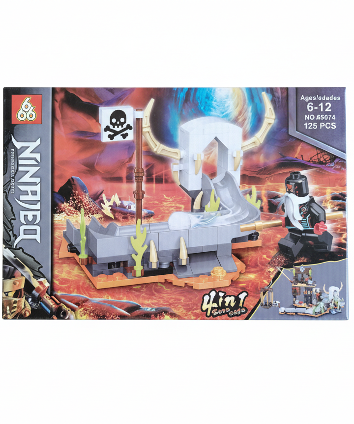 NINJAO Fantasy Ninja Master 4-in-1 Bone Cage Building Set NO.66074