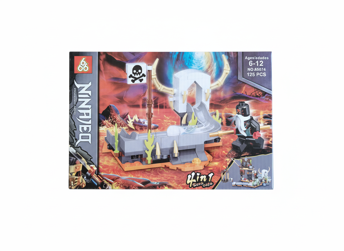 NINJAO Fantasy Ninja Master 4-in-1 Bone Cage Building Set NO.66074