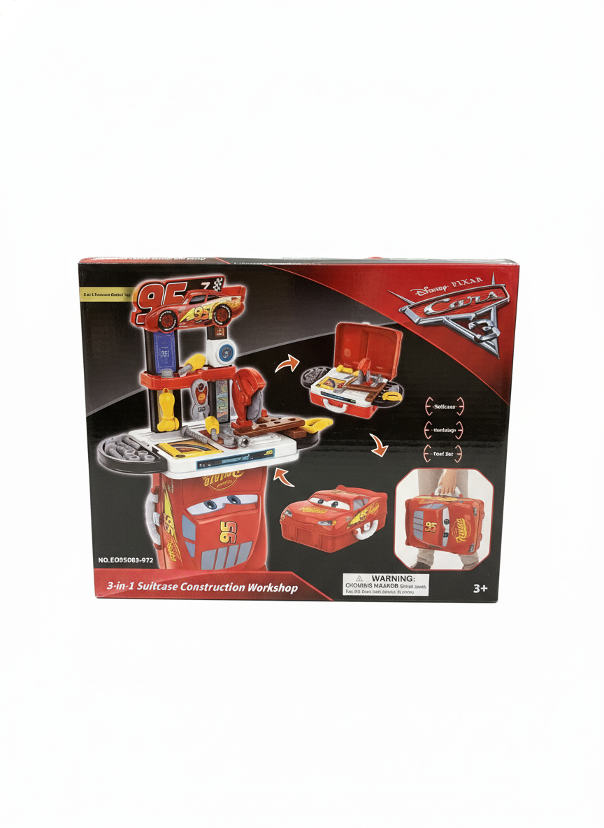 Disney Pixar Cars 3-in-1 Suitcase Construction Workshop