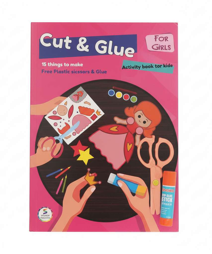 Cut & Glue Activity Book for Girls