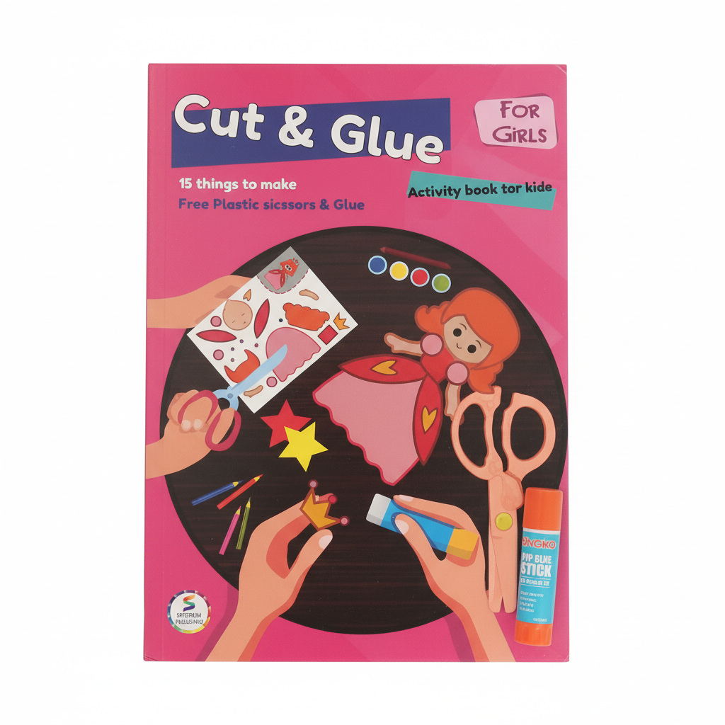 Cut & Glue Activity Book for Girls