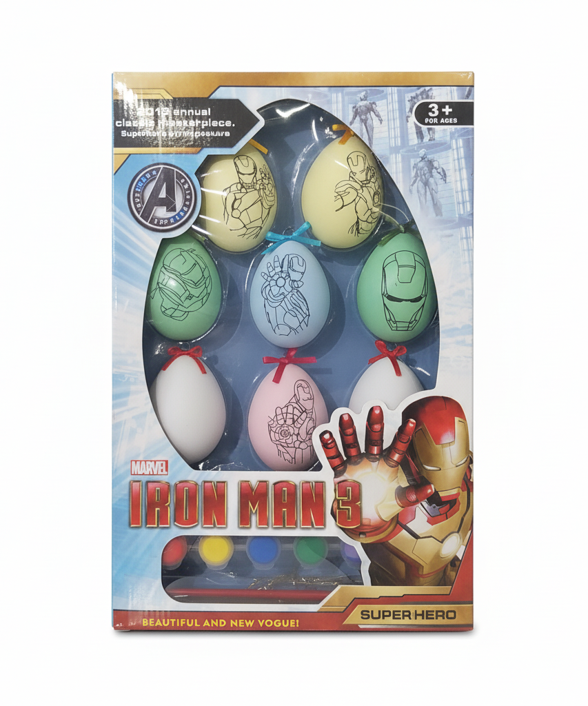 MAXVEL IRON MAN 3 Superhero Egg Decorating Set