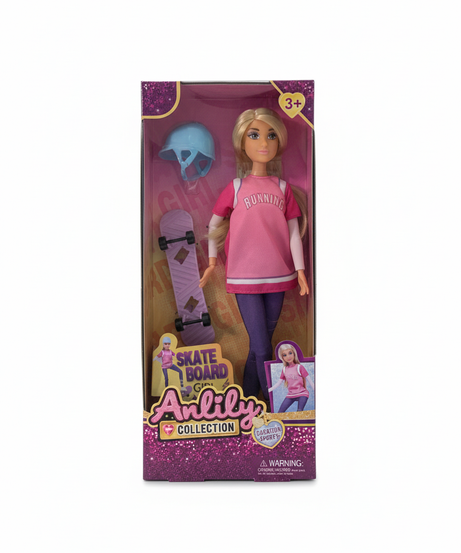 Anlily Collection Skateboard Girl Vocation Sports Doll