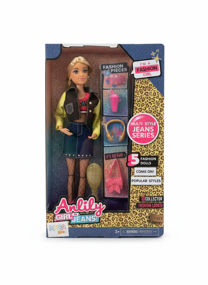 Anlily Fashion Girl Jeans Doll - Multi Style Jeans Series