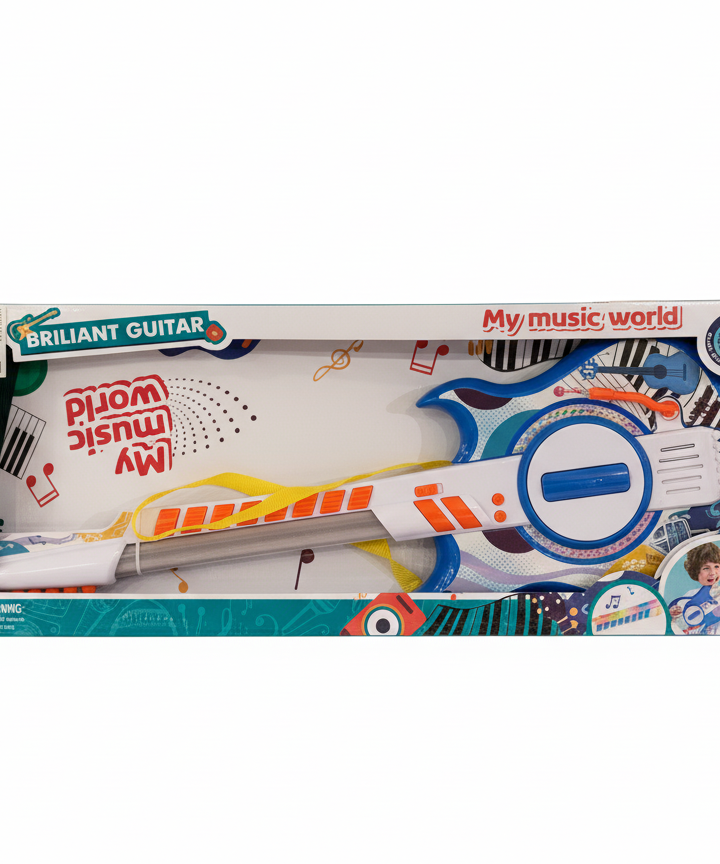 My Music World Brilliant White Guitar