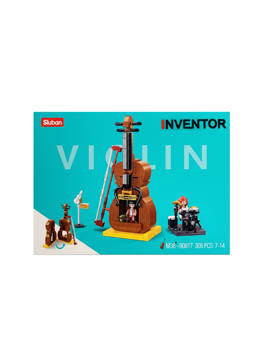 Inventor Violin Musical Instrument Shop 308Pcs Lego