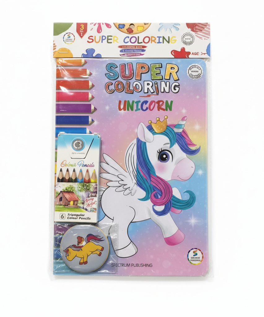 3-in-1 Super Coloring Unicorn Set
