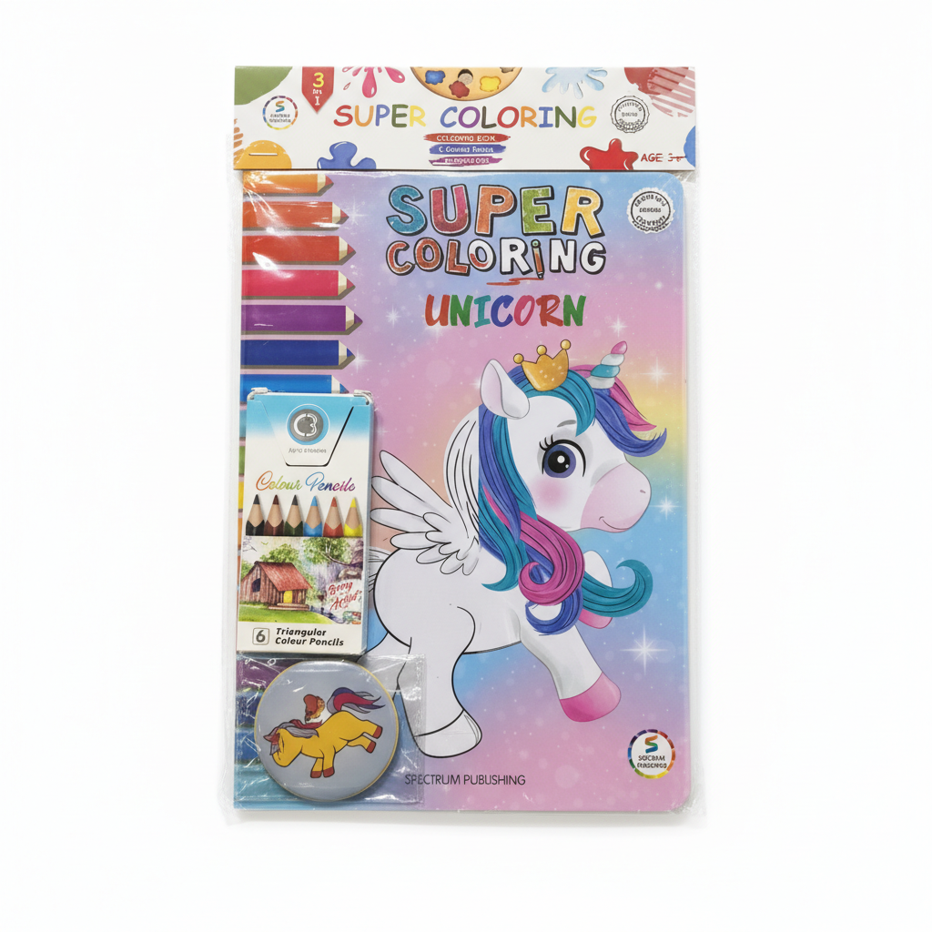 3-in-1 Super Coloring Unicorn Set