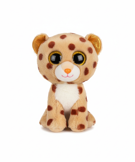 Spotted Leopard Plush with Glitter Eyes