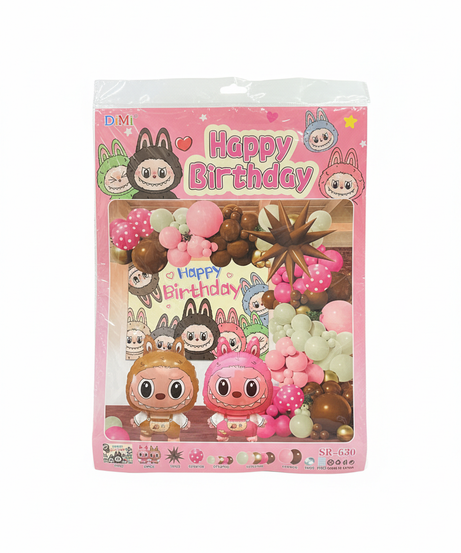 DiMi Happy Birthday Bunny Character Balloon Decor Kit