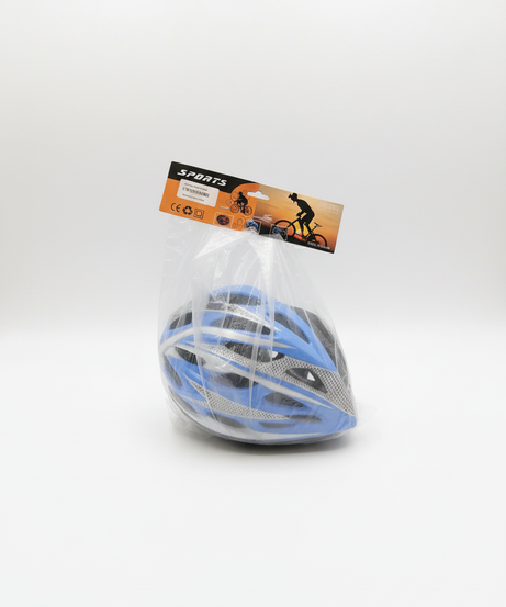 Bike Helmet Blue and Gray
