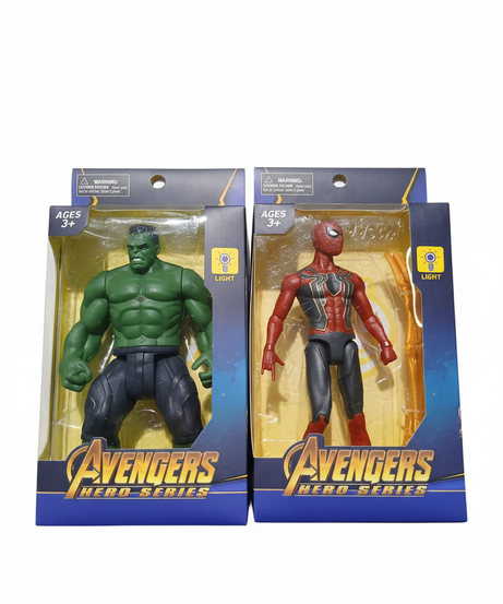 Avengers Hero Series Light-Up Action Figures - Hulk & Spider-Man