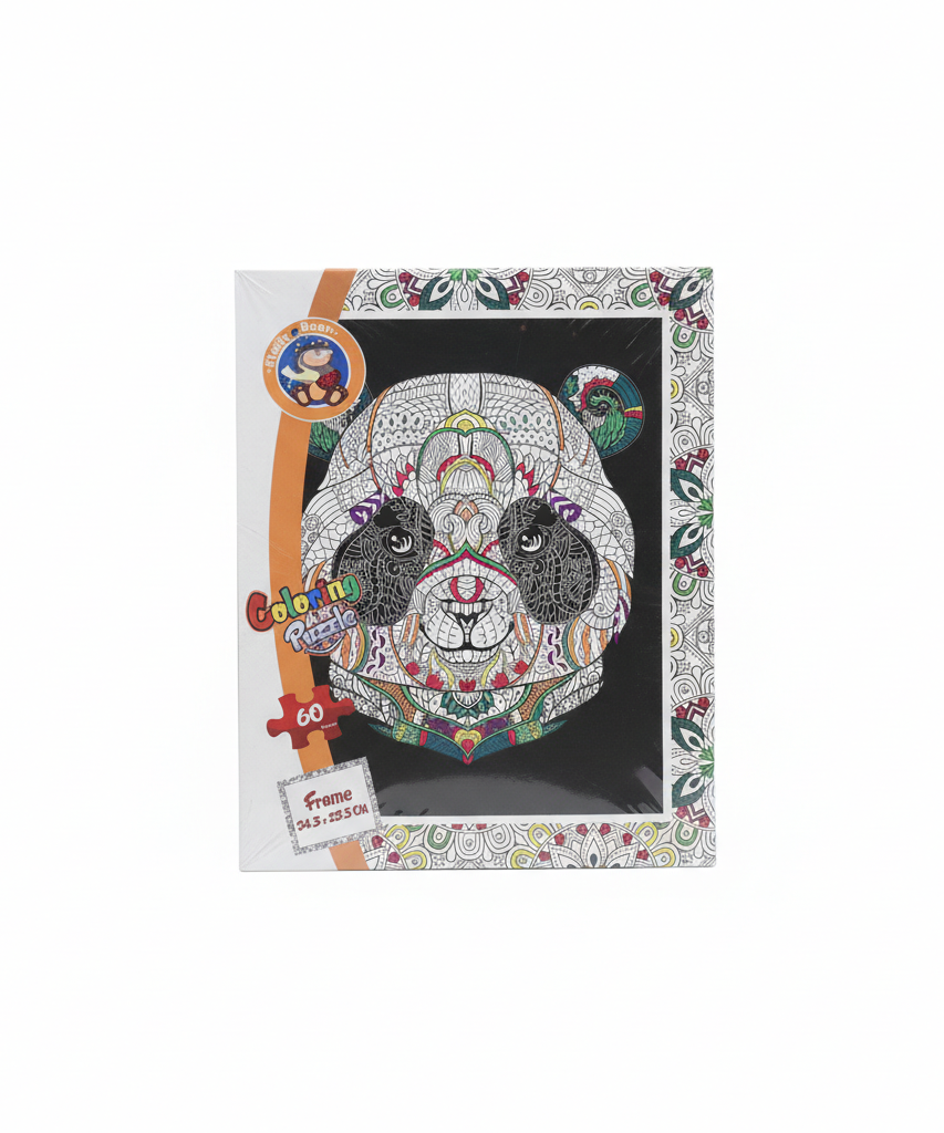 Fluffy Bear. Coloring Puzzle - Panda (60 Pieces)