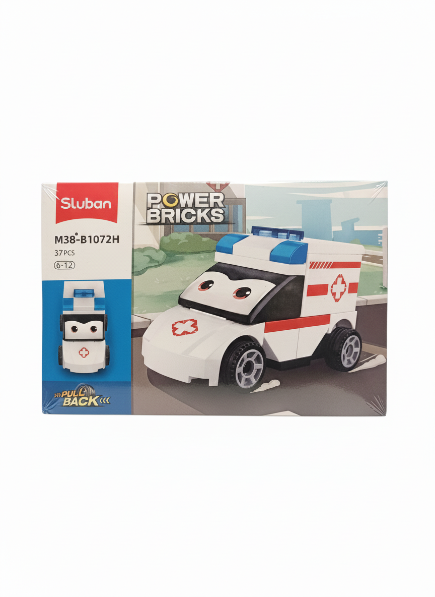 Sluban Power Bricks M38-B1072H Ambulance Building Set