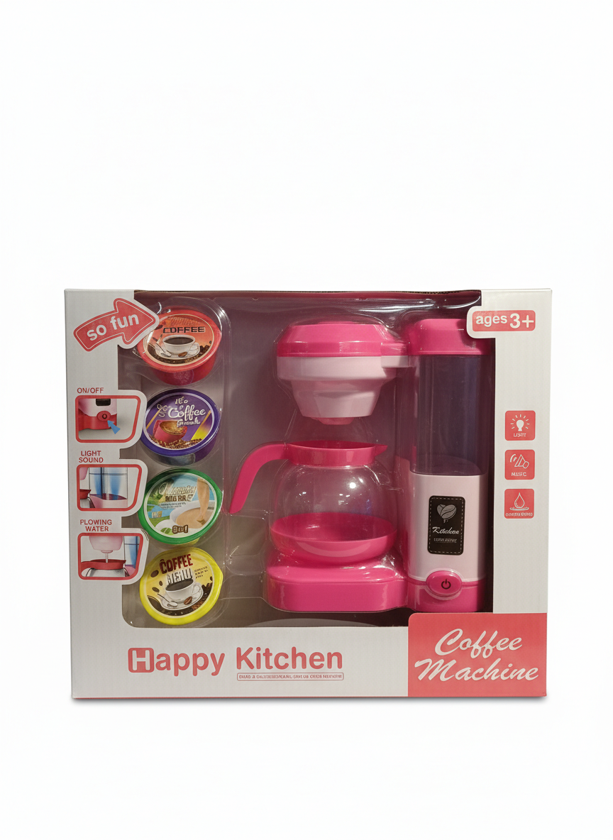 Happy Kitchen Coffee Machine Light Music Flowing Water