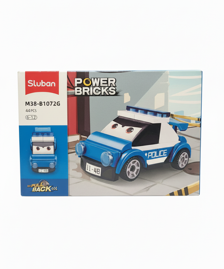 Sluban Power Bricks Pull Back Police Car M38-B1072G