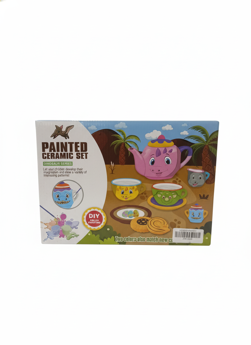Painted Ceramic Set Dinosaur Series Animal