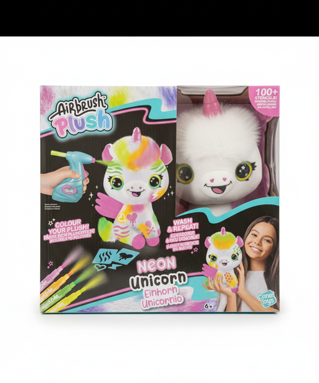 Air Brush Plush Neon Unicorn Purple
