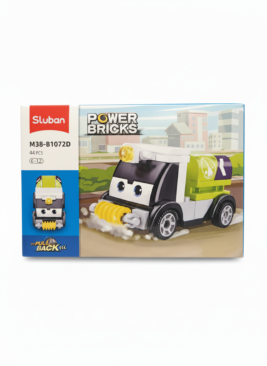 Sluban Power Bricks M38-B1072D Street Sweeper Truck