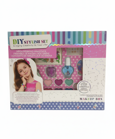 Diy Stylish Set Makeup Box (Blue)